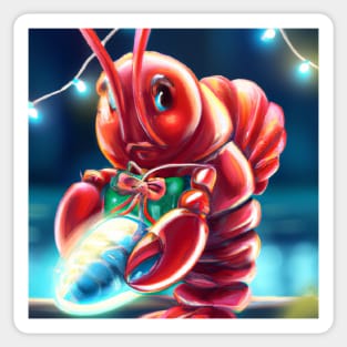 Cute Lobster Drawing Sticker